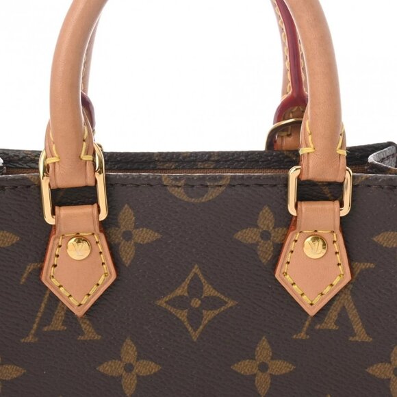 LOUIS VUITTON Monogram Petite Sac Plat Old Model 2WAY Brown - Picture 11 of 13